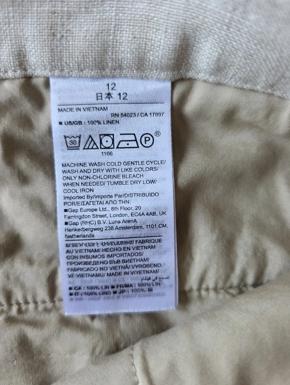 Banana Republic HighRise Relaxed Straight Linen 12 Pants Quiet Luxury EuroSummer